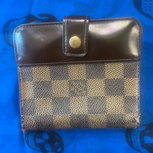 Louis Vuitton Brown Textured Damier Canvas and Leather Wallet